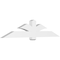 Ekena Millwork Redmond Architectural Grade PVC Gable Bracket, 84"W x 17 1/2"H x 4"D x 6"F, 5/12 Pitch GBP084X18X0406RED00 - alternate 1